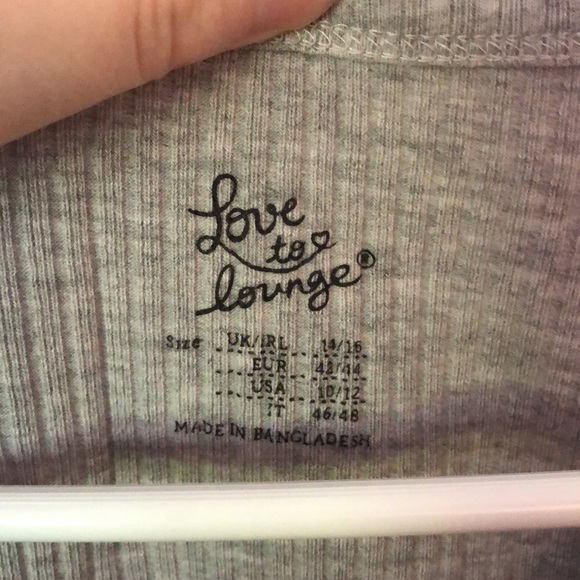 Primark Gray V-neck Pajama Top - Picture 5 of 7